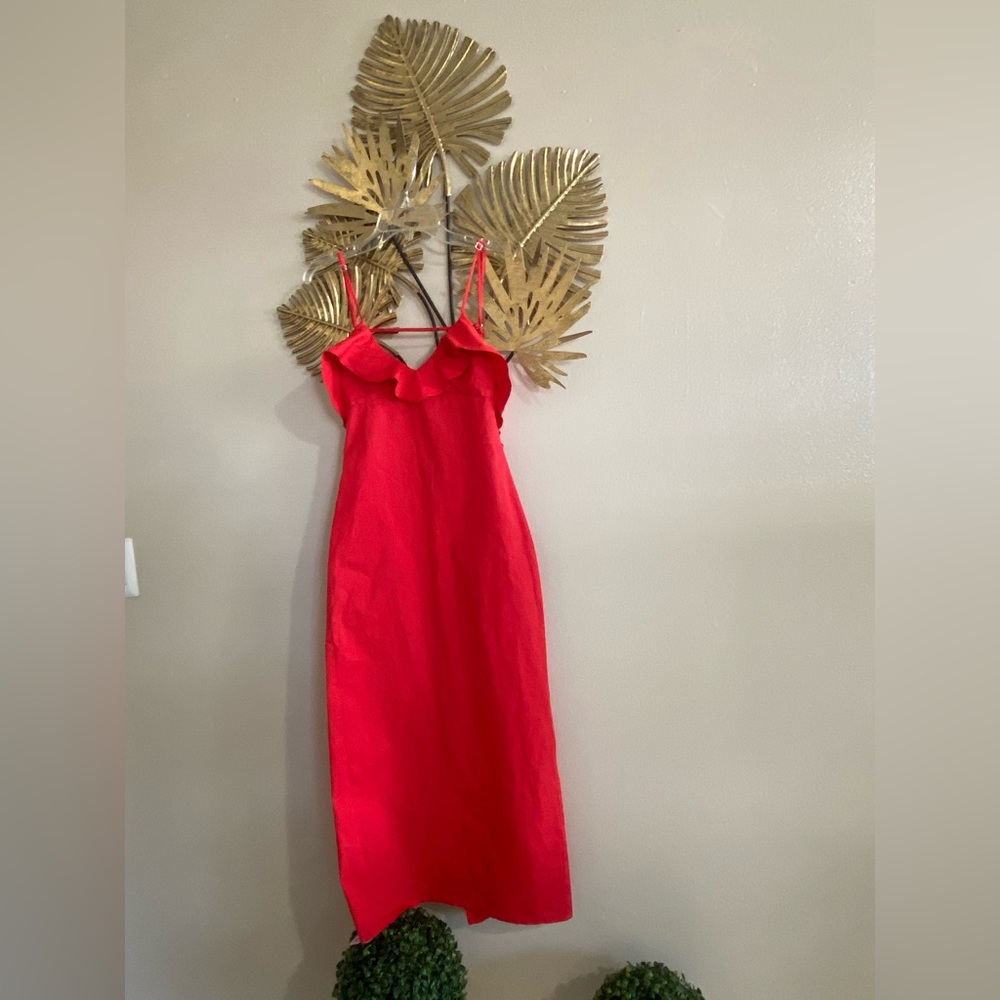 Zara Scarlet Ruffle Dress